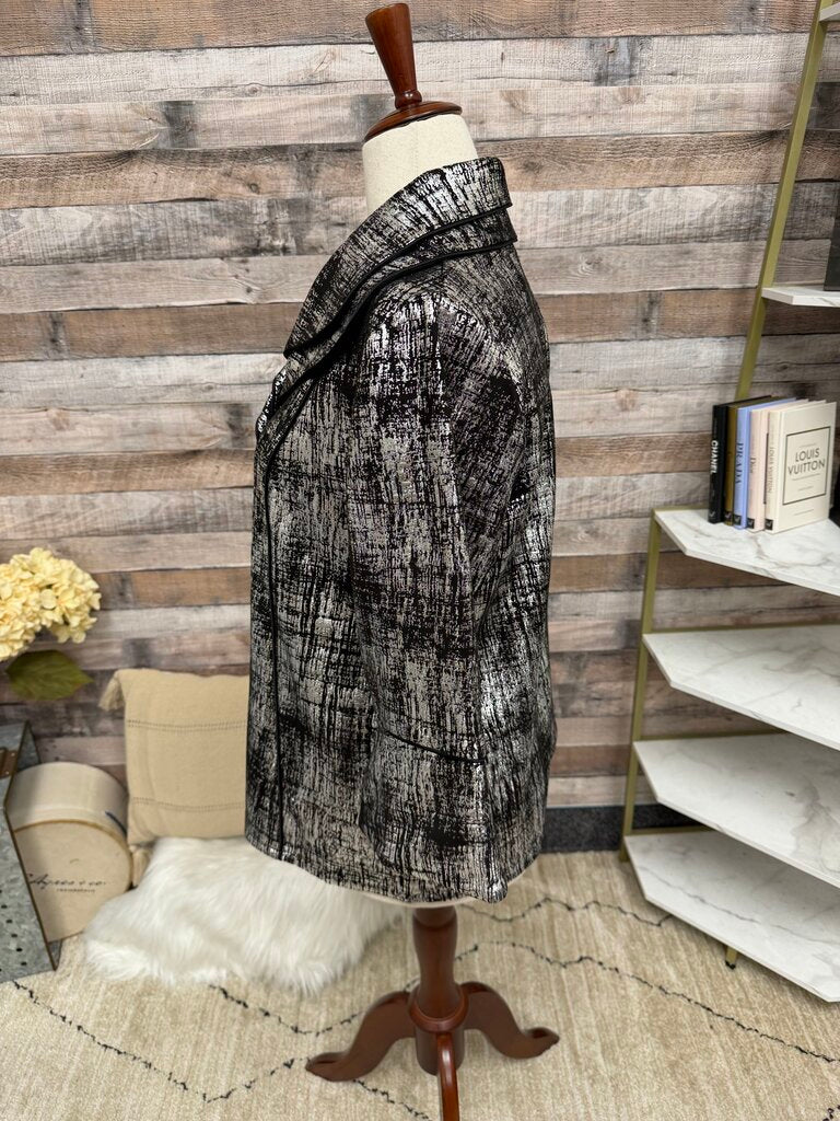 Drapers and Damons metallic black and silver Blazer jacket