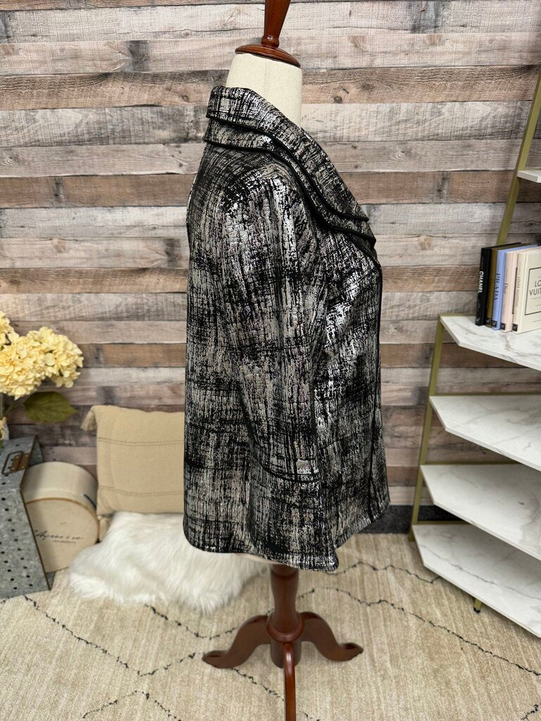Drapers and Damons metallic black and silver Blazer jacket