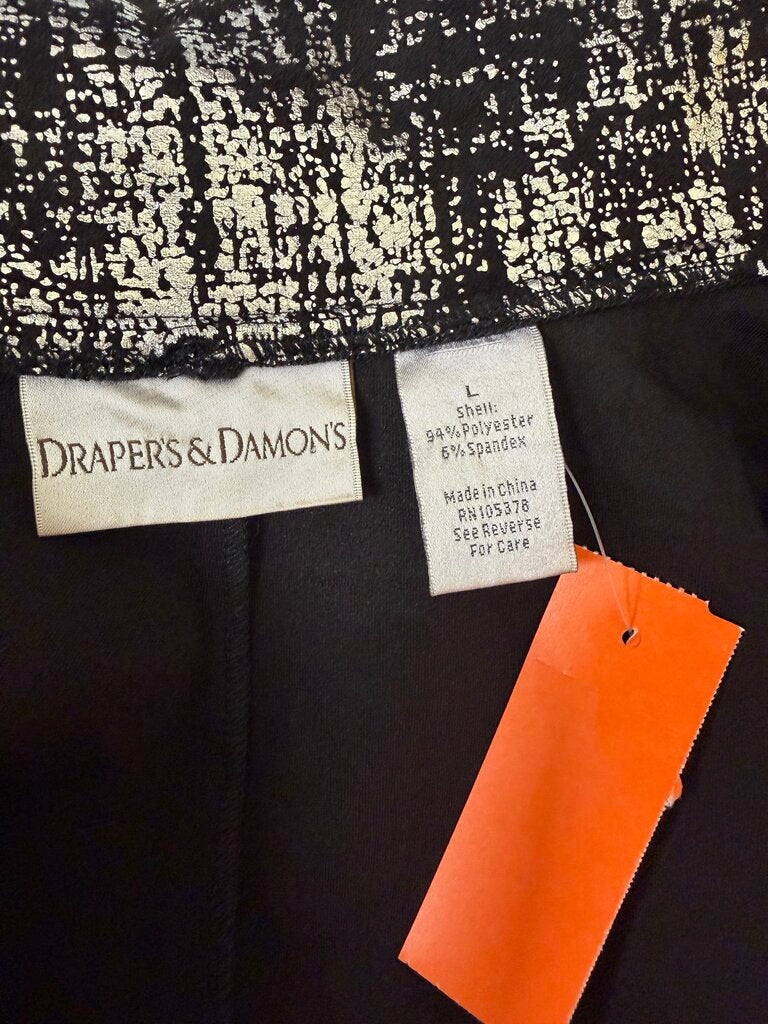 Drapers and Damons metallic black and silver Blazer jacket