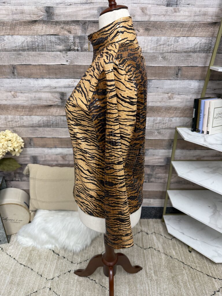 Birch Hill tiger print zip up jacket