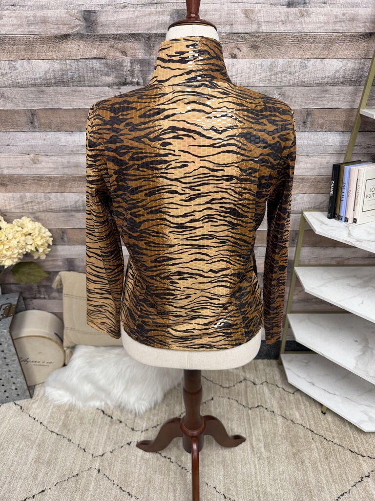 Birch Hill tiger print zip up jacket
