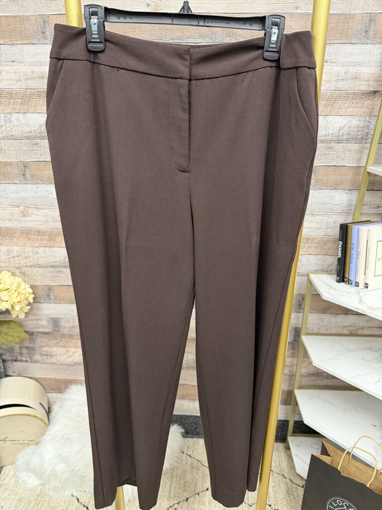 Investments brown straight leg trousers