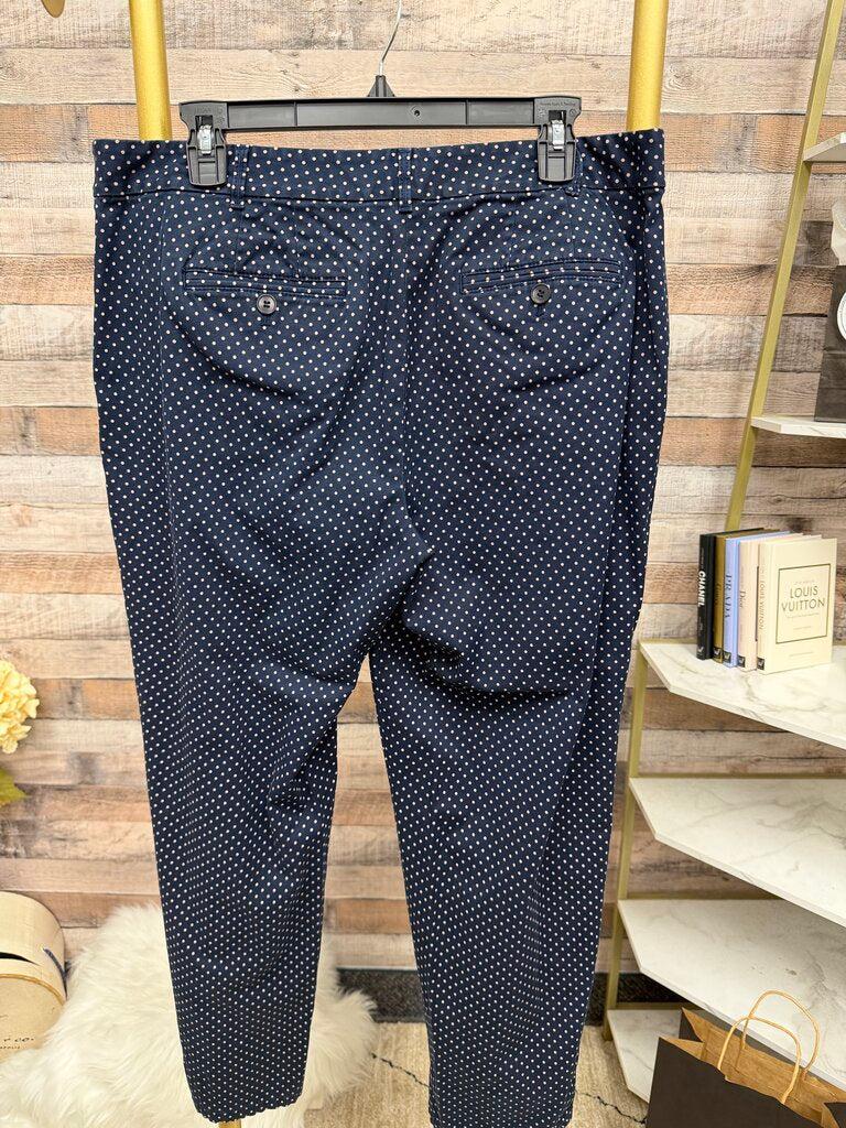 Talbots the Weekend Chino navy/white polka dot pants