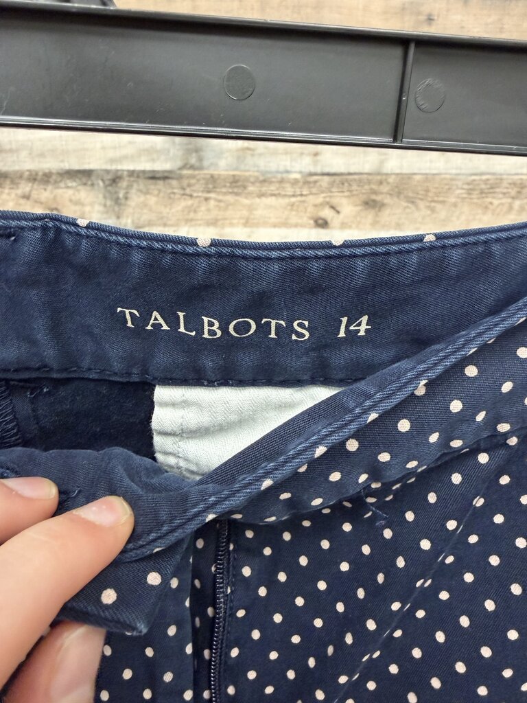 Talbots the Weekend Chino navy/white polka dot pants