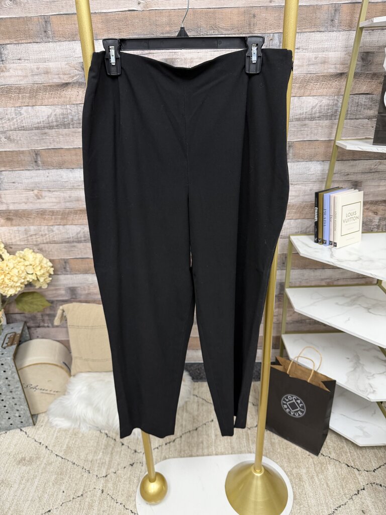 Talbots black straight leg stretch slacks Talbots Black 14 women PANTS