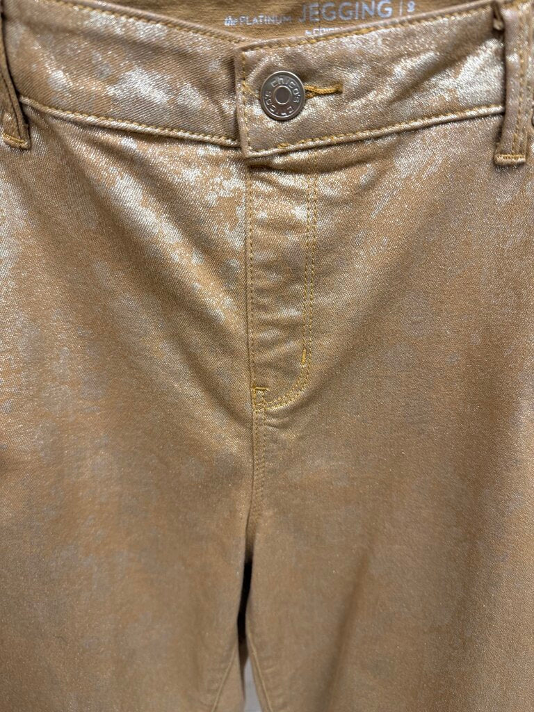 Chicos the Platinum Jegging gold patterned pants