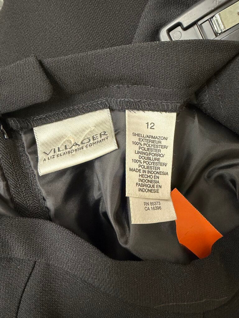 Liz Claiborne Villager black midi skirt