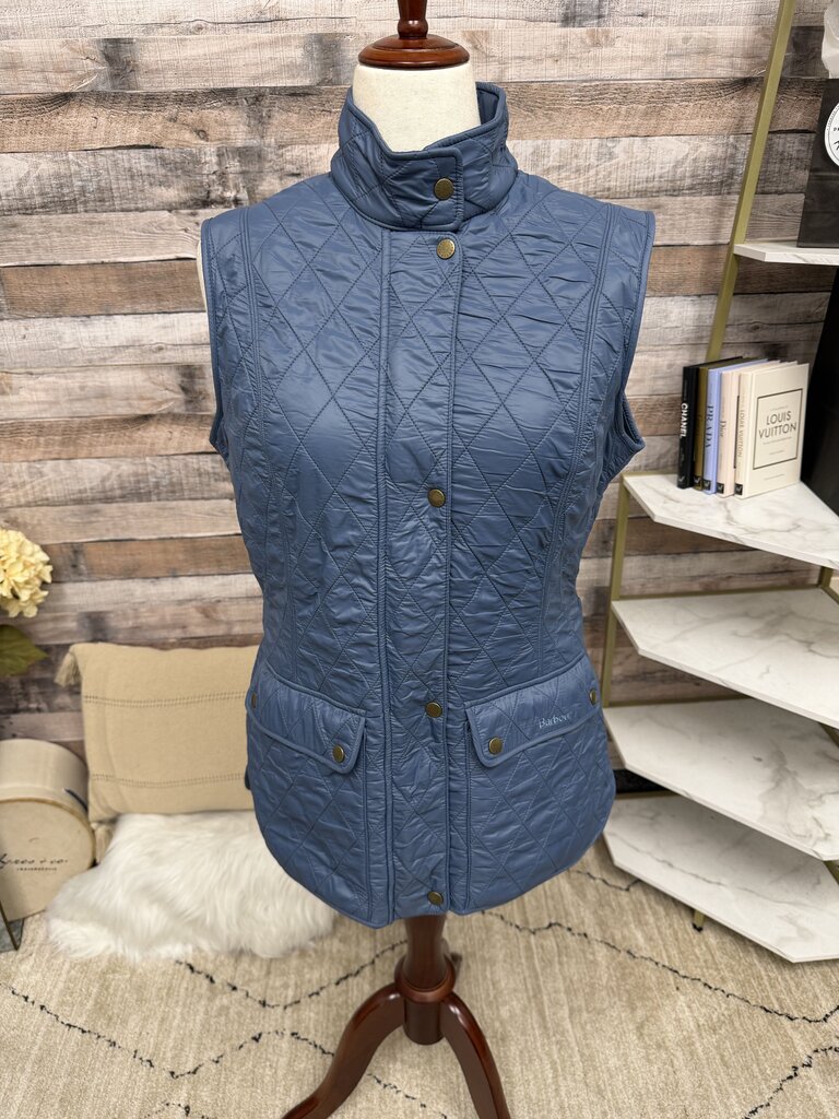 Barbour blue quilted vest