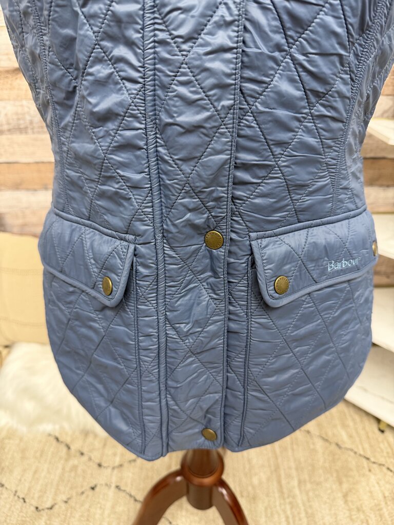 Barbour blue quilted vest