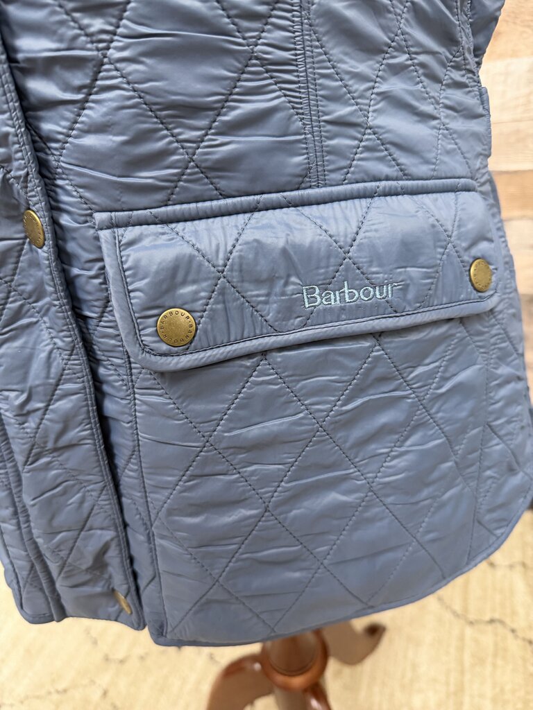 Barbour blue quilted vest