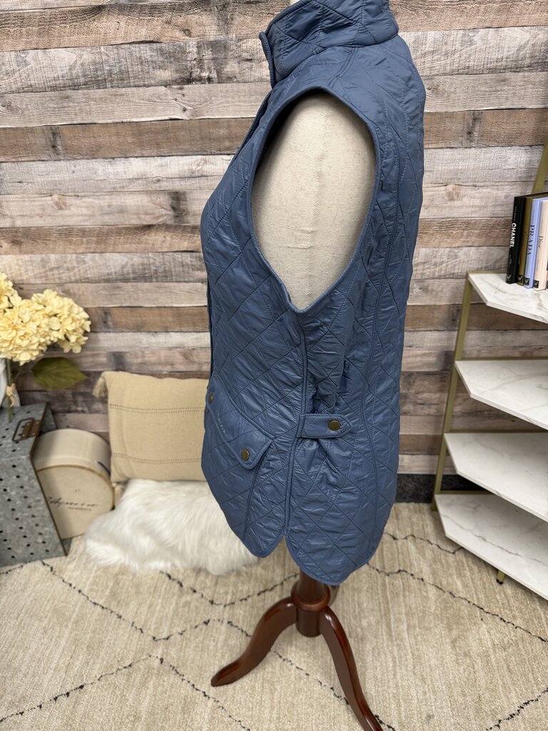 Barbour blue quilted vest