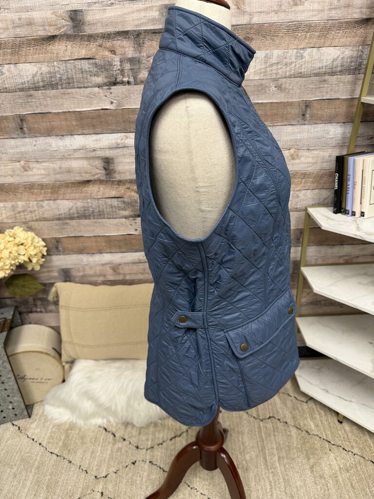 Barbour blue quilted vest