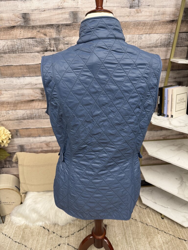 Barbour blue quilted vest