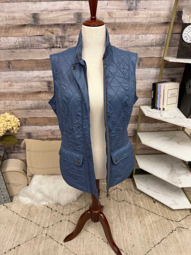 Barbour blue quilted vest