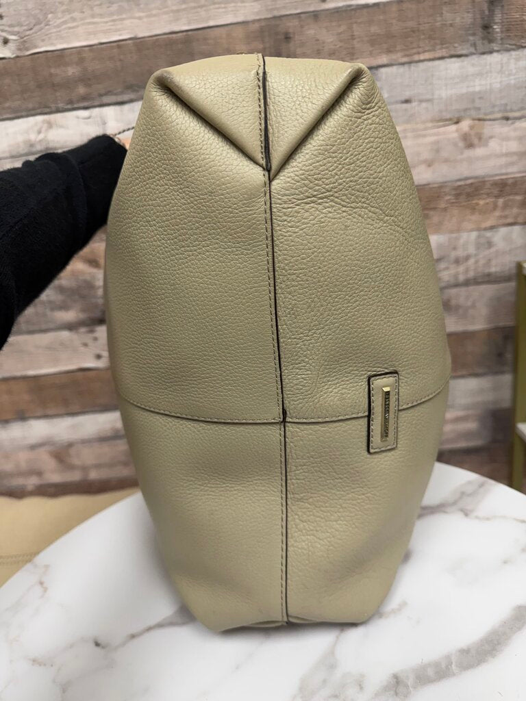 Rebecca Minkoff clay with gold buttons pebbled leather hobo bag