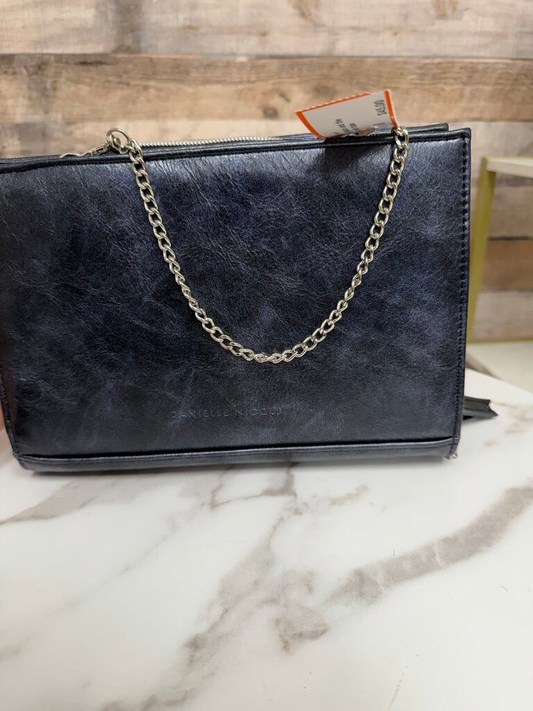 Disney blue Beauty and the Beast book with chain crossbody purse