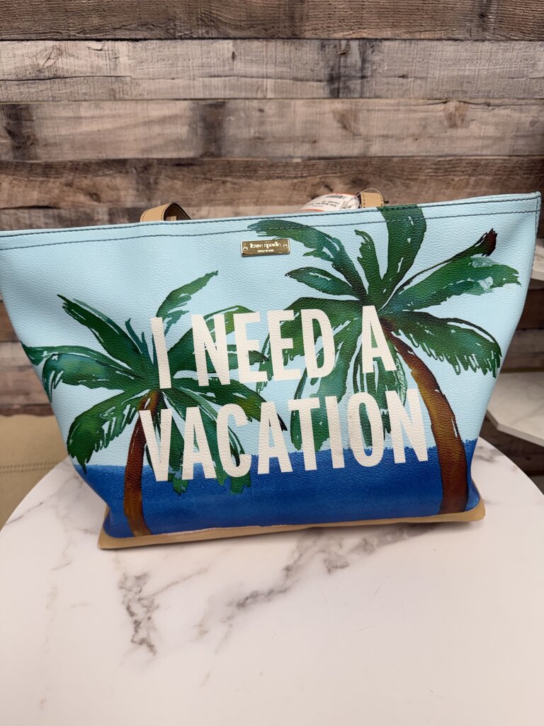 Kate Spade blue I Need a Vacation