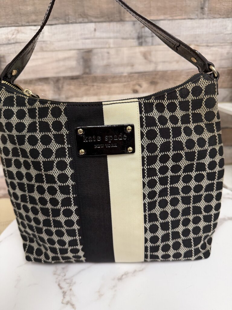 Kate Spade black/cream Noel Serena Hobo shoulder bag
