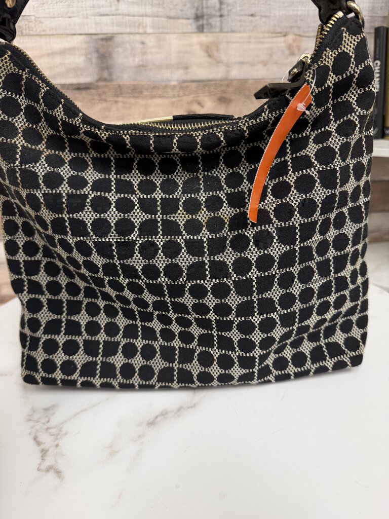 Kate Spade black/cream Noel Serena Hobo shoulder bag