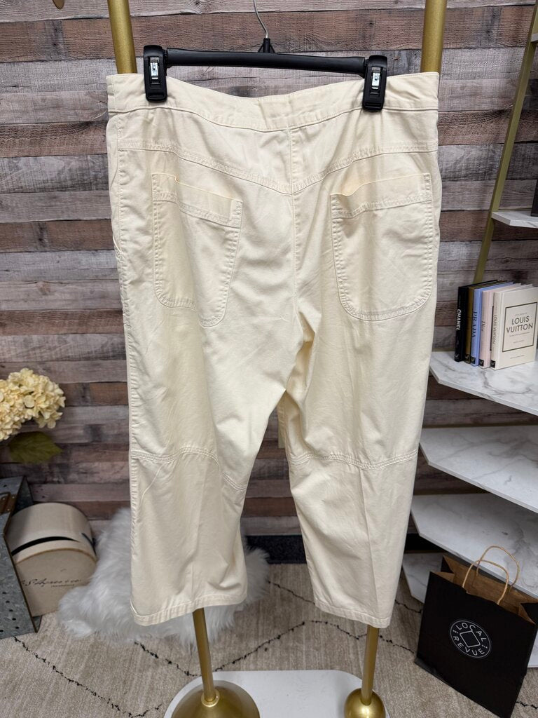 Barbara Lesser Fibers Cream Cargo Pants 10