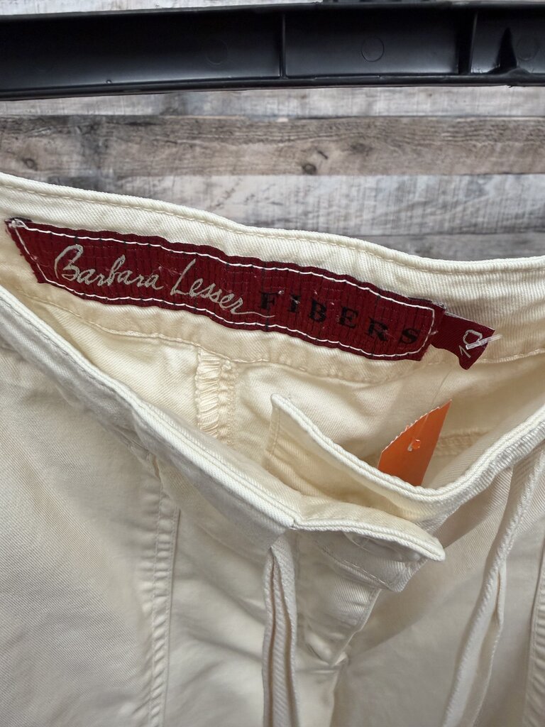 Barbara Lesser Fibers Cream Cargo Pants 10