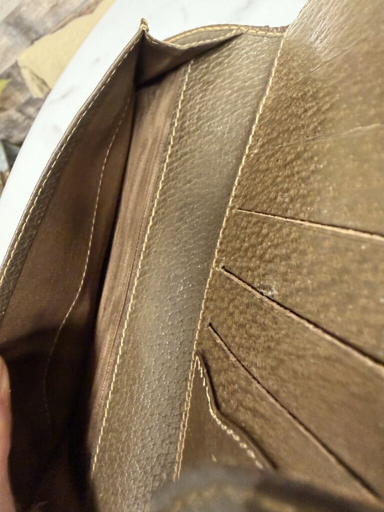 Vintage Gucci Sherry Line Canvas & Leather Wallet