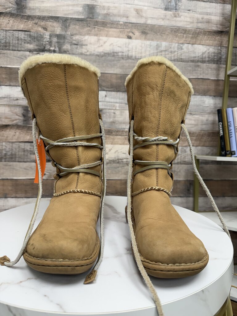 UGG Tan Catalina Tall Lace-Up Boots UGG tan 10 women BOOTS