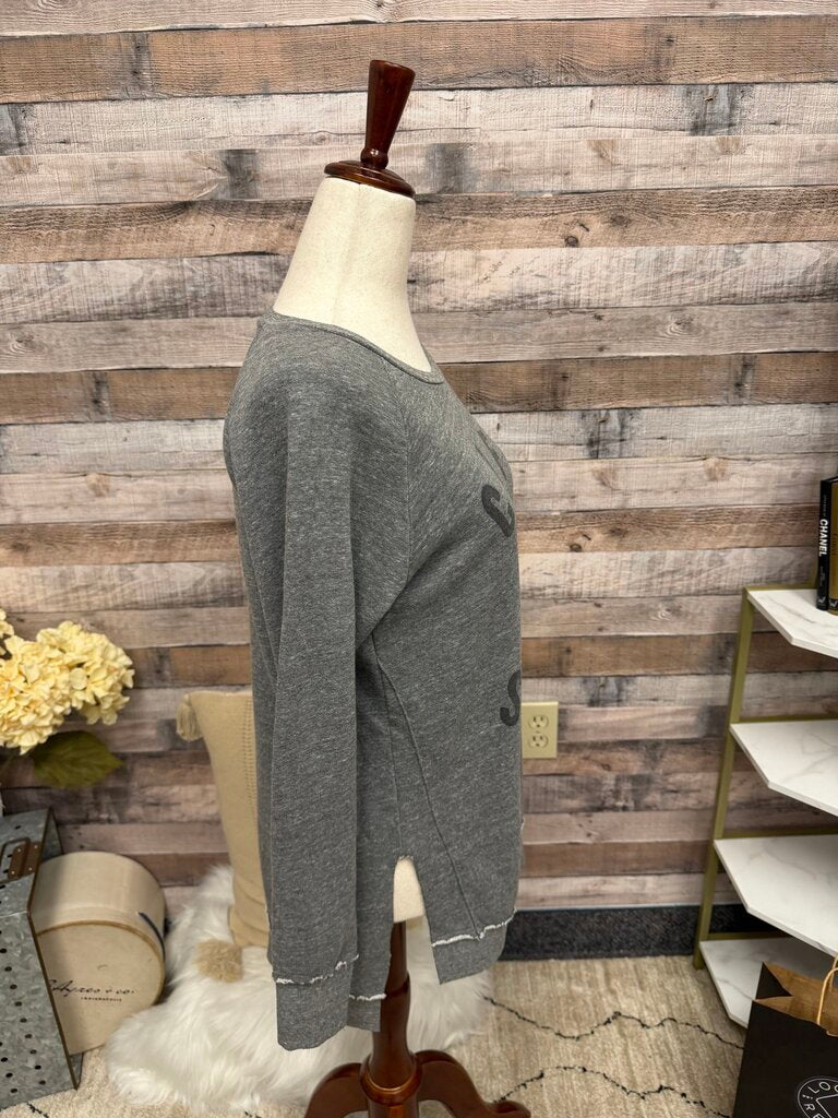 Sol Angeles Gray Graphic Pullover
