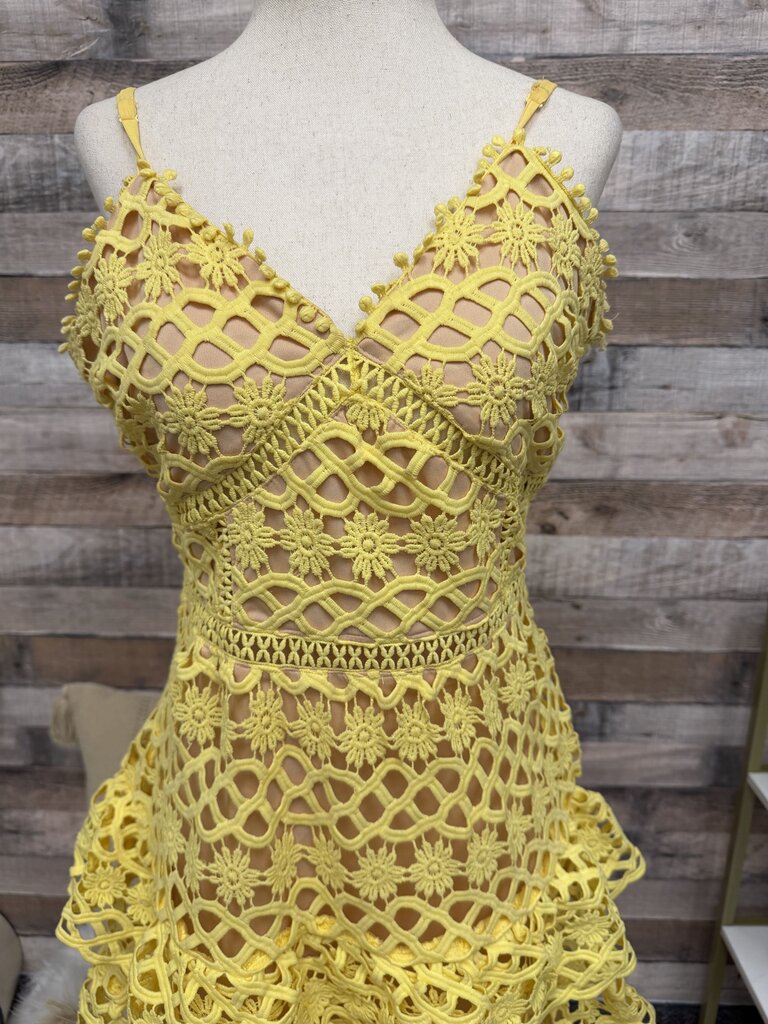 Lulu's Yellow Crochet Dress