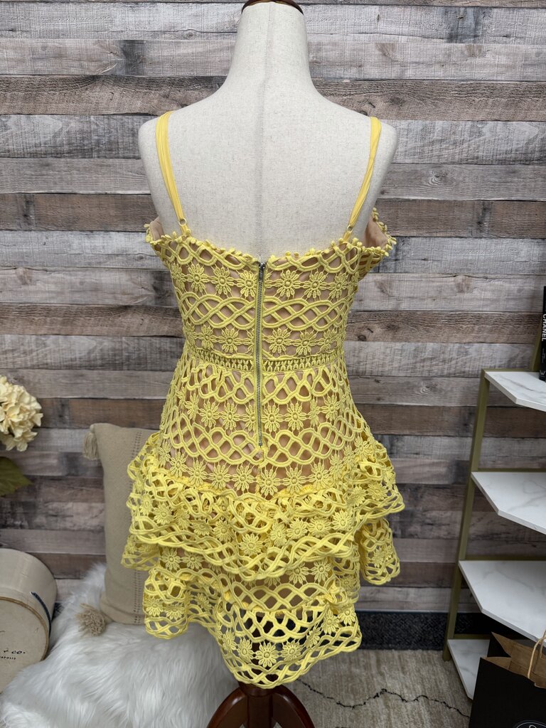Lulu's Yellow Crochet Dress