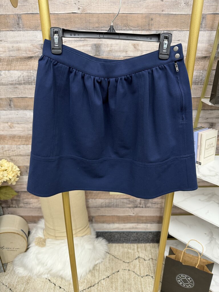 Madwell Navy Ponte Swivel Mini Skirt