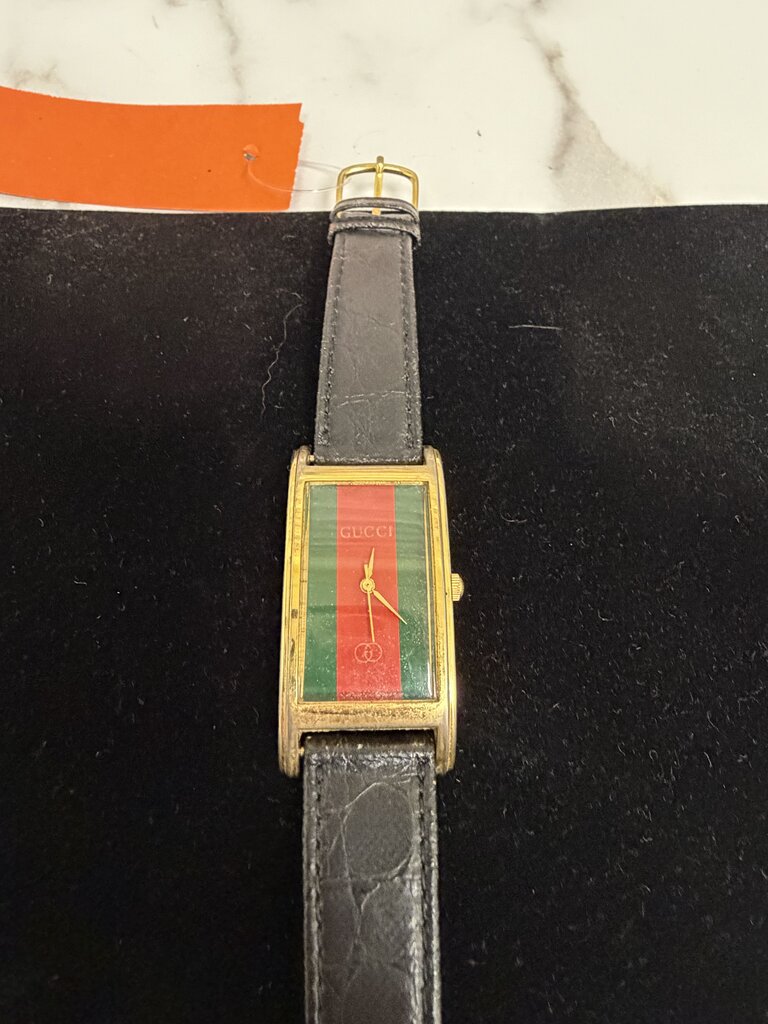 Gucci Leather Strap Watch