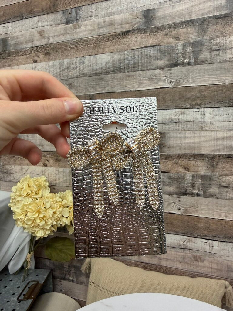 Thalia Sodi Rhinestone Bow Earrings Thalia Sodi rhinestone OS women ACCESSORIES