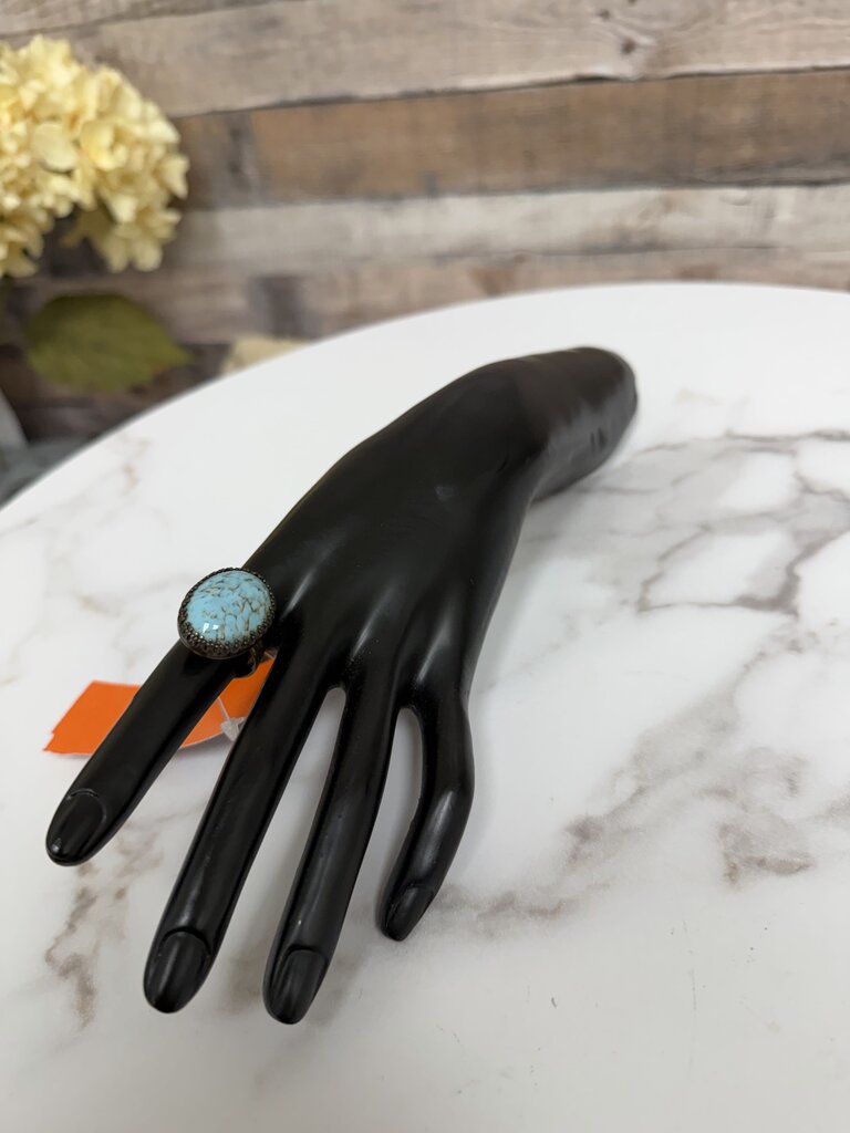 Vintage Turquoise Stone with Copper Adjustable Band