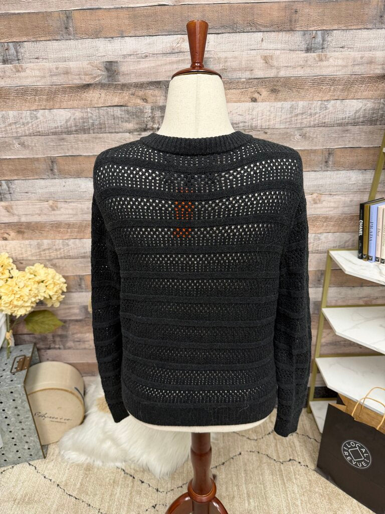 Overland Black Zip Up Cardigan Sweater