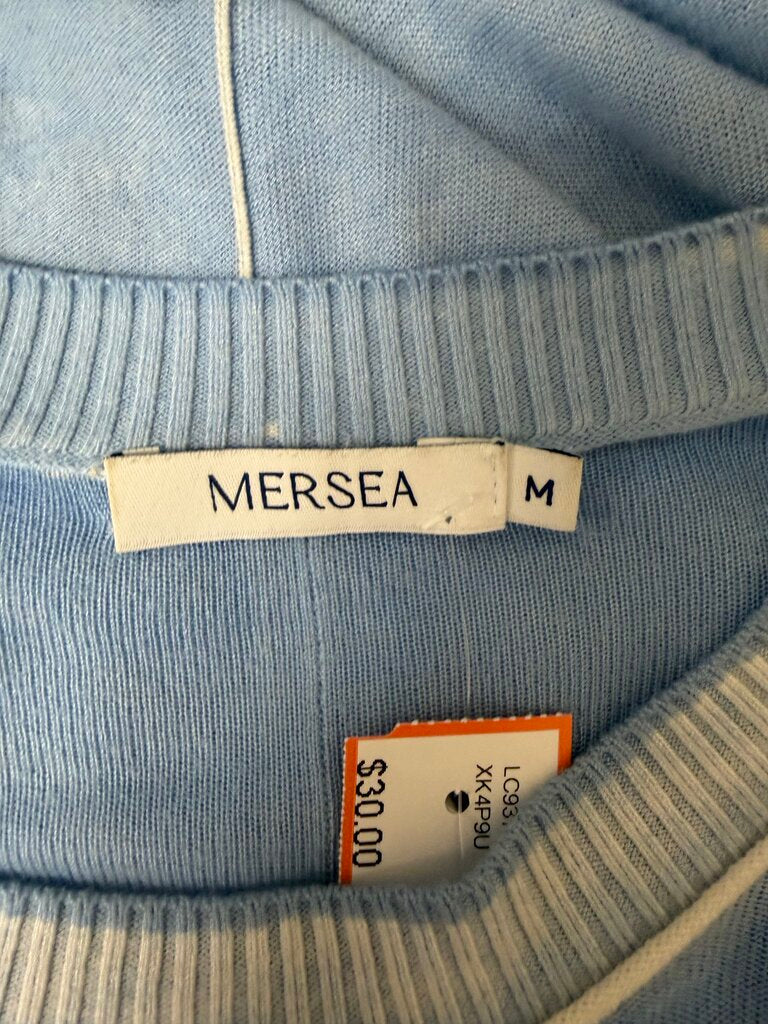 Mersea Baby Blue Long Sleeve Crewneck W/ Contrast Trim