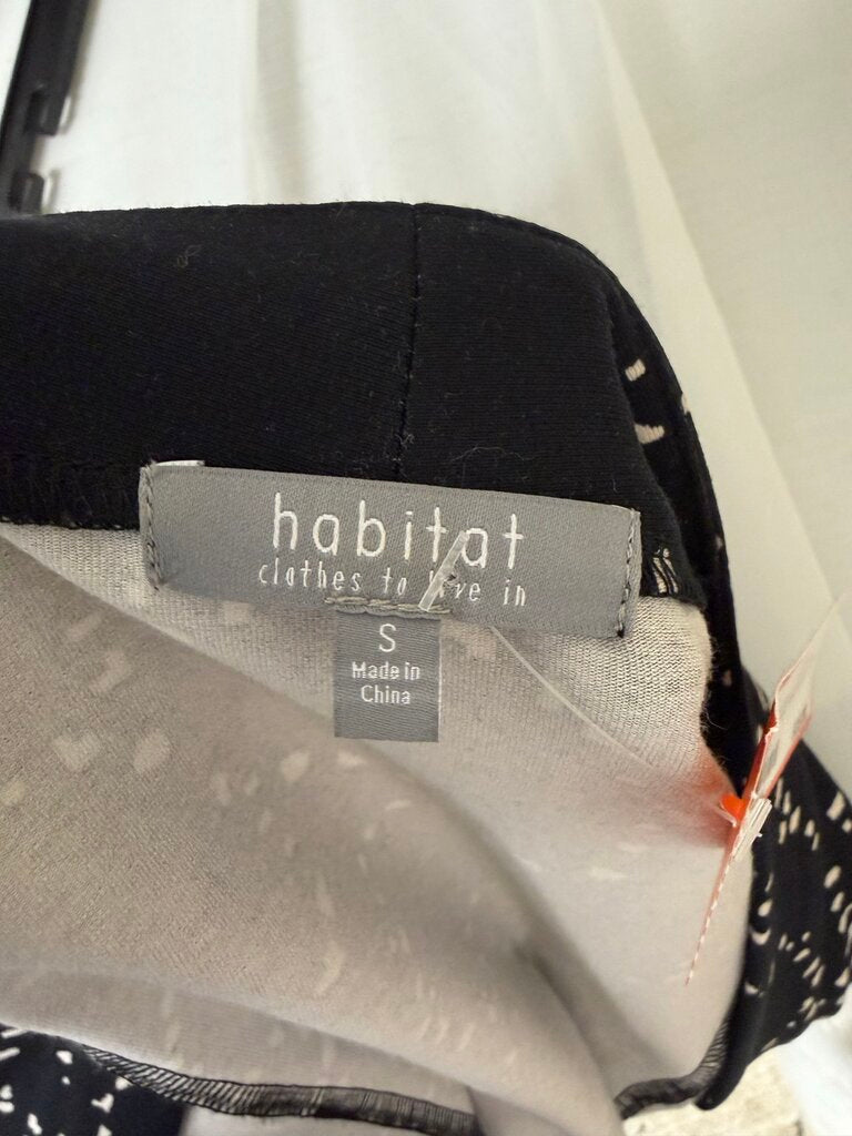 Habitat Black W/ Cream Circles Open Front Jacket