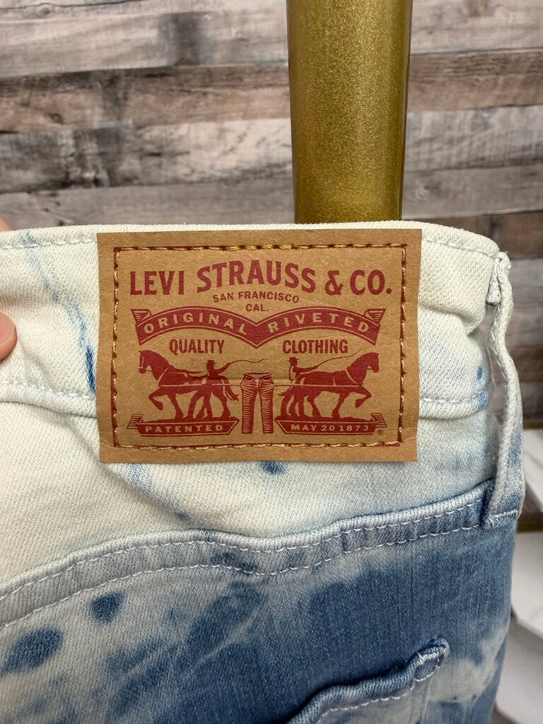 Levis Light Tie-Dye 721 High Rise Skinny Ankle