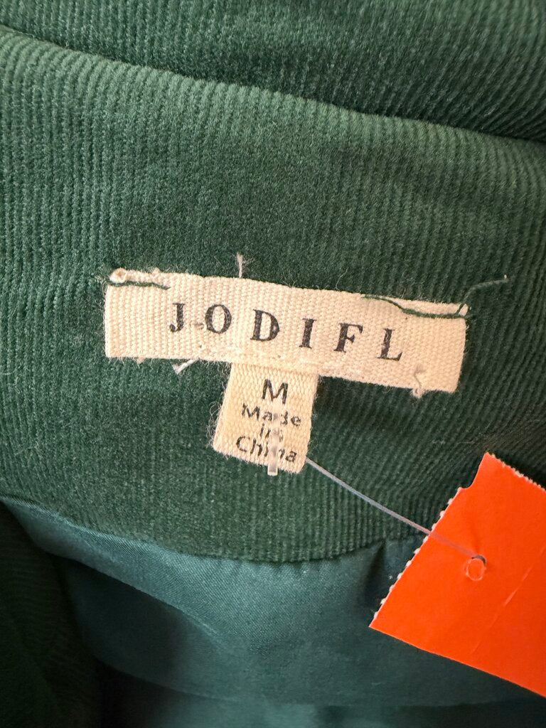 Jodifl Hunter Green Vest W/ Ruffle Detail