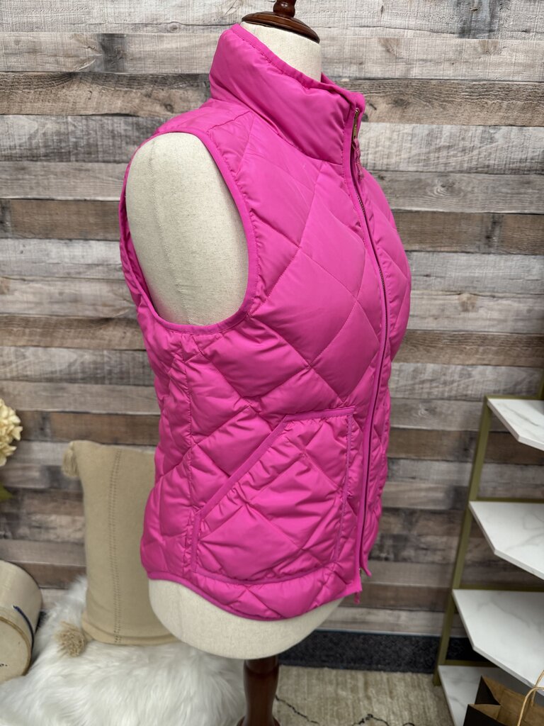 J Crew Pink Quilted Puffer Vest