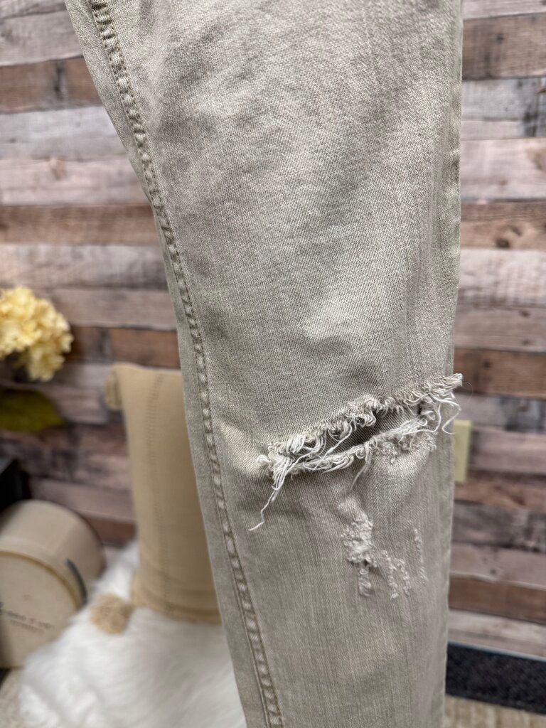 Free People Light Brown Distressed Skinny Jean