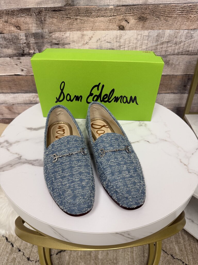 Sam Edelman Blue Twee Loraine Bit Loafer