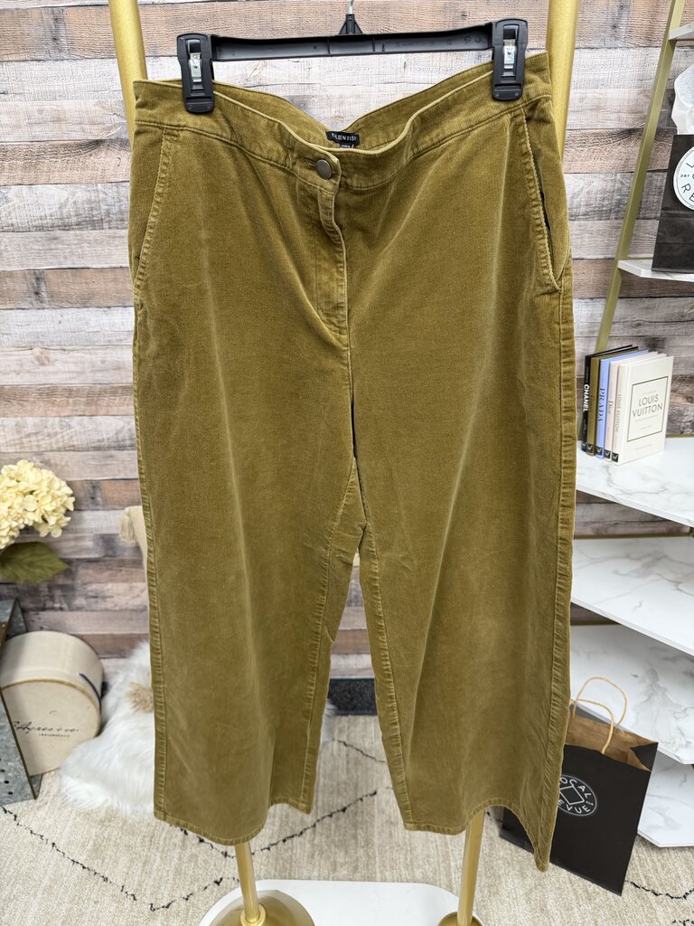 Eileen Fisher Brown Corduroy Straight Leg Pant