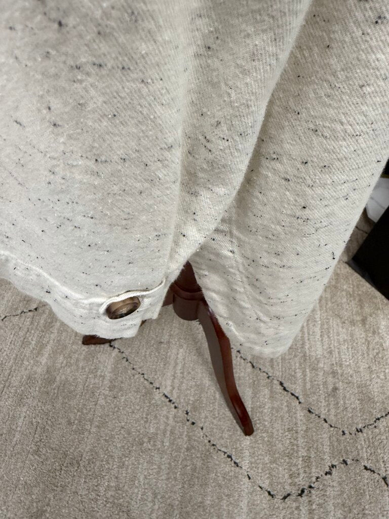 Madewell Cream Shirt Jacket w/ Black Specks
