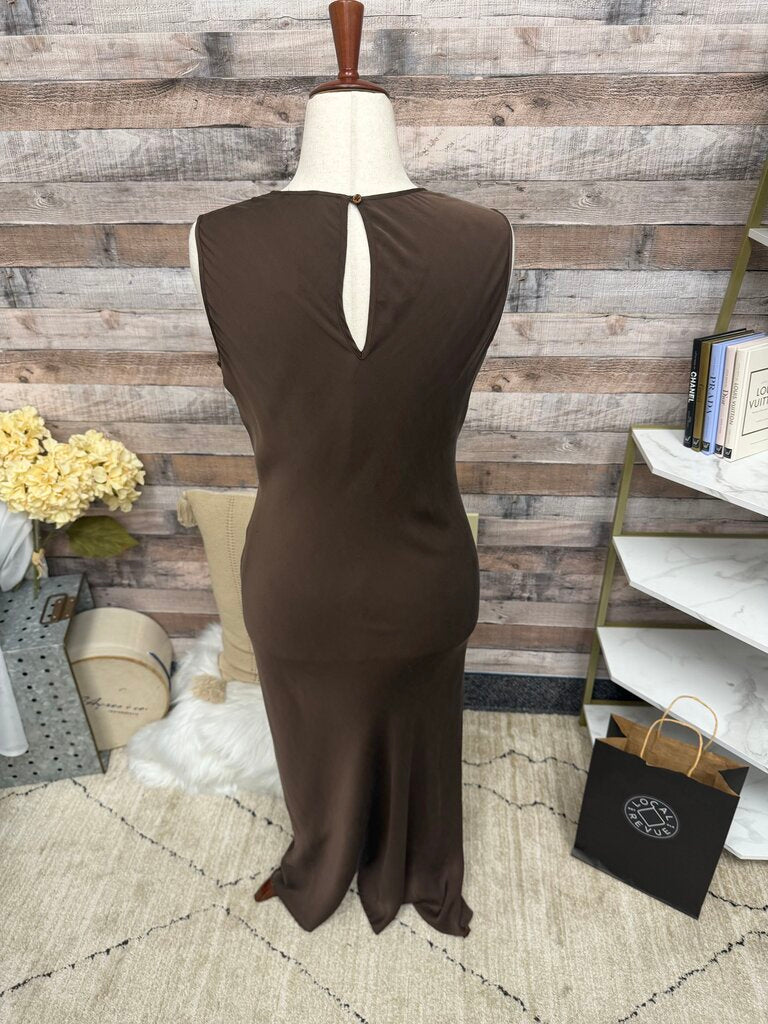Quince Brown Silk Floor Length Dress