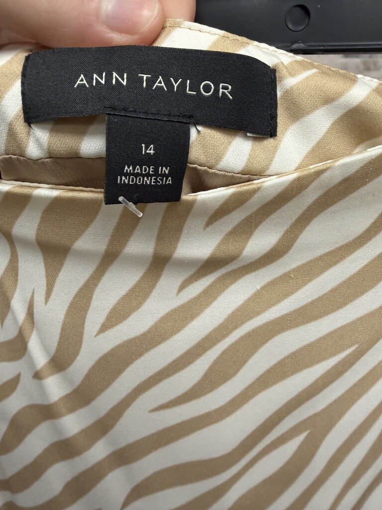 Ann Taylor Zebra Print Midi Skirt