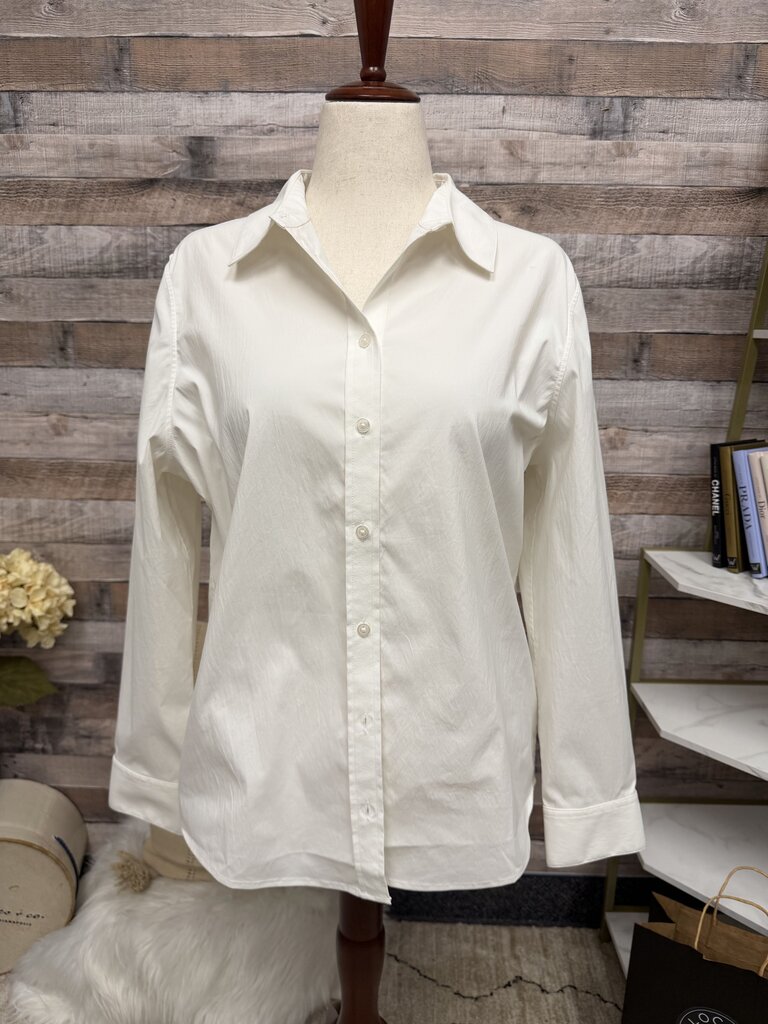 Athleta White Bouton Down Shirt