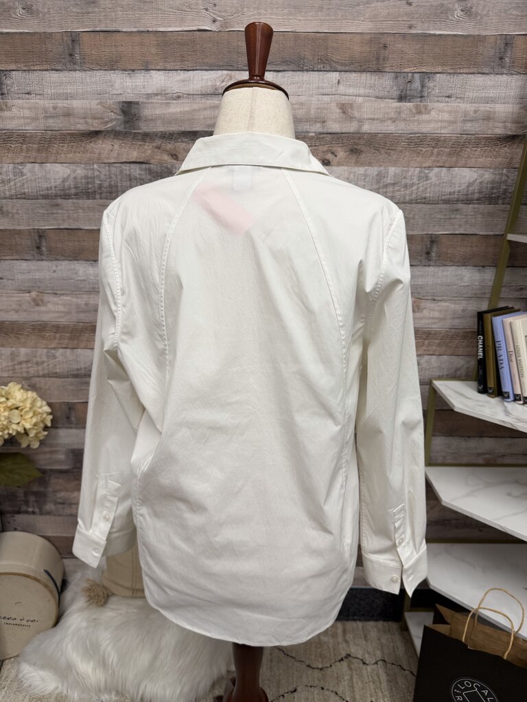 Athleta White Bouton Down Shirt