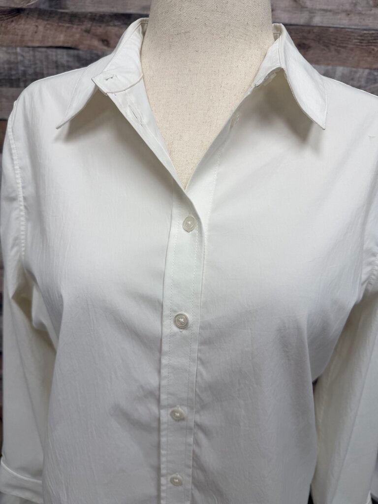 Athleta White Bouton Down Shirt