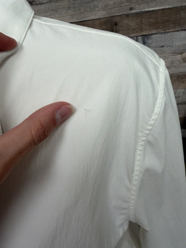Athleta White Bouton Down Shirt